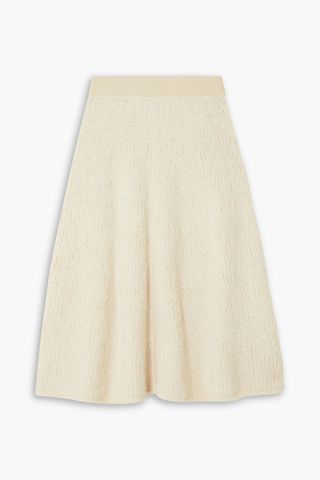 Frayed Cotton-Blend Skirt