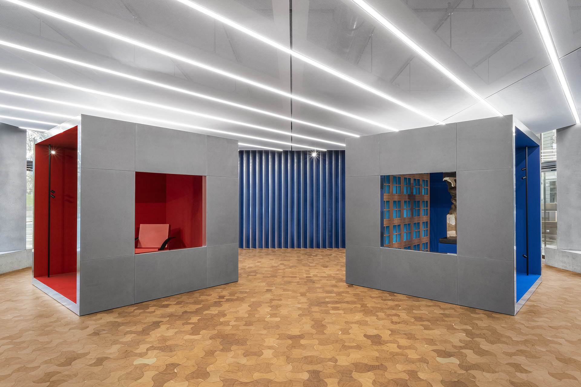 Milano Museo City: Unifor installation of La citt&amp;agrave; degli oggetti: Aldo Rossi e Francesco Somaini