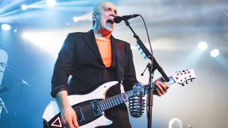 MADRID, SPAIN - MARCH 17: Canadian singer and guitarist Devin Townsend performs on stage at La Riviera on March 17, 2023 in Madrid, Spain. (Photo by Mariano Regidor/Redferns)