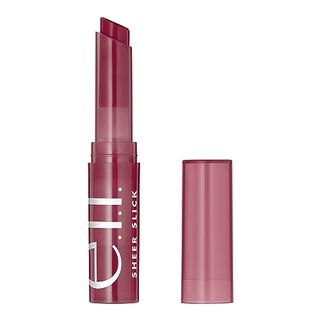 E.l.f. Sheer Slick Lipstick, Hydrating Lipstick for Sheer Color With a Shiny Finish, Infused With Vitamin E, Vegan 
Cruelty-Free, Black Cherry