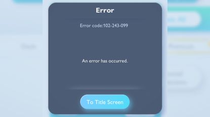 Pokemon TCG Pocket Error code 102-243-099