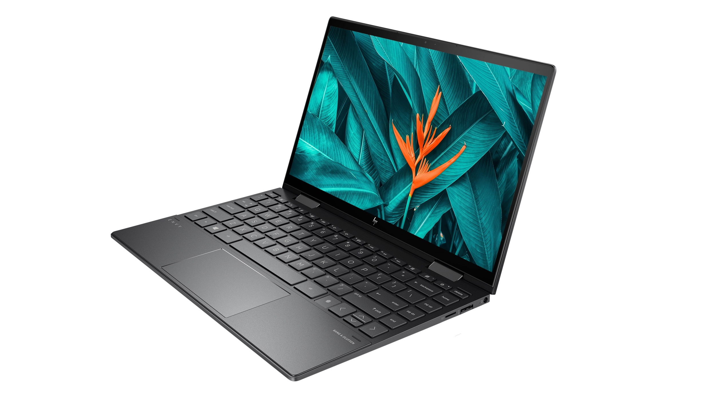 Image of the HP Envy x360 13 (2020) laptop from the side