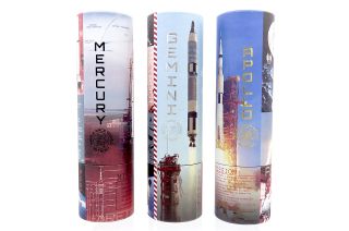The Retro 51 Space Race Series pens each come packaged in commemorative gift tubes.