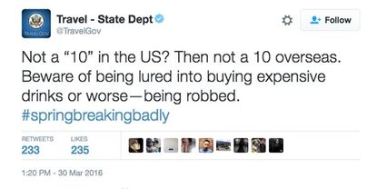 The now-deleted State Department tweet.