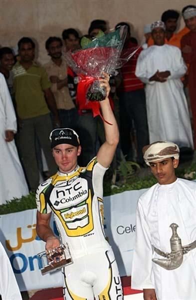 Leigh Howard (Team HTC - Columbia) on the podium