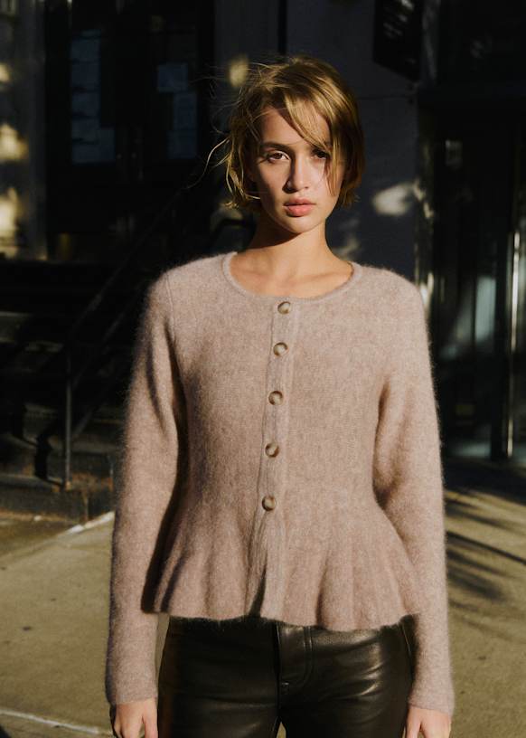 Karlie Cardigan - Light Beige - Merino Wool - S&amp;eacute;zane