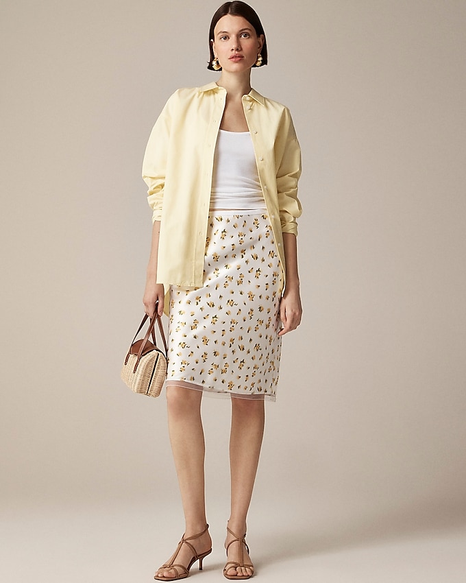 New Gwen Slip Skirt in Floral