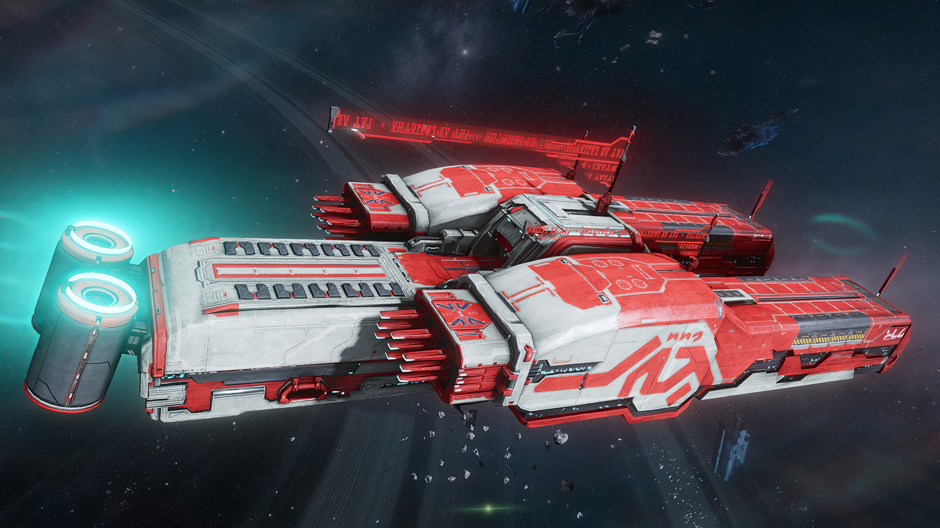 Promotional screenshot from sci-fi game Warframe Jade Shadows: Constellations.