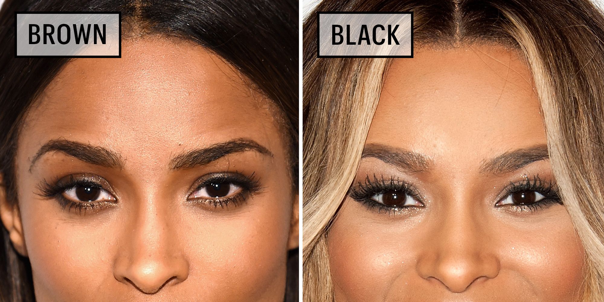 Celebrities Wearing Black Versus Brown Eyeliner - Why You Should Wear Brown | Marie Claire