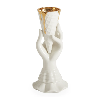 white ice cream vase