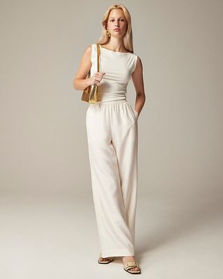 Stratus Pant in Textured Satin