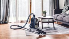 vacuum cleaner in living room