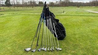 A set of Cobra Fly golf clubs