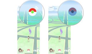 Tap the Poke Ball in the upper-right corner. The Poke Ball will dim when it's disconnected