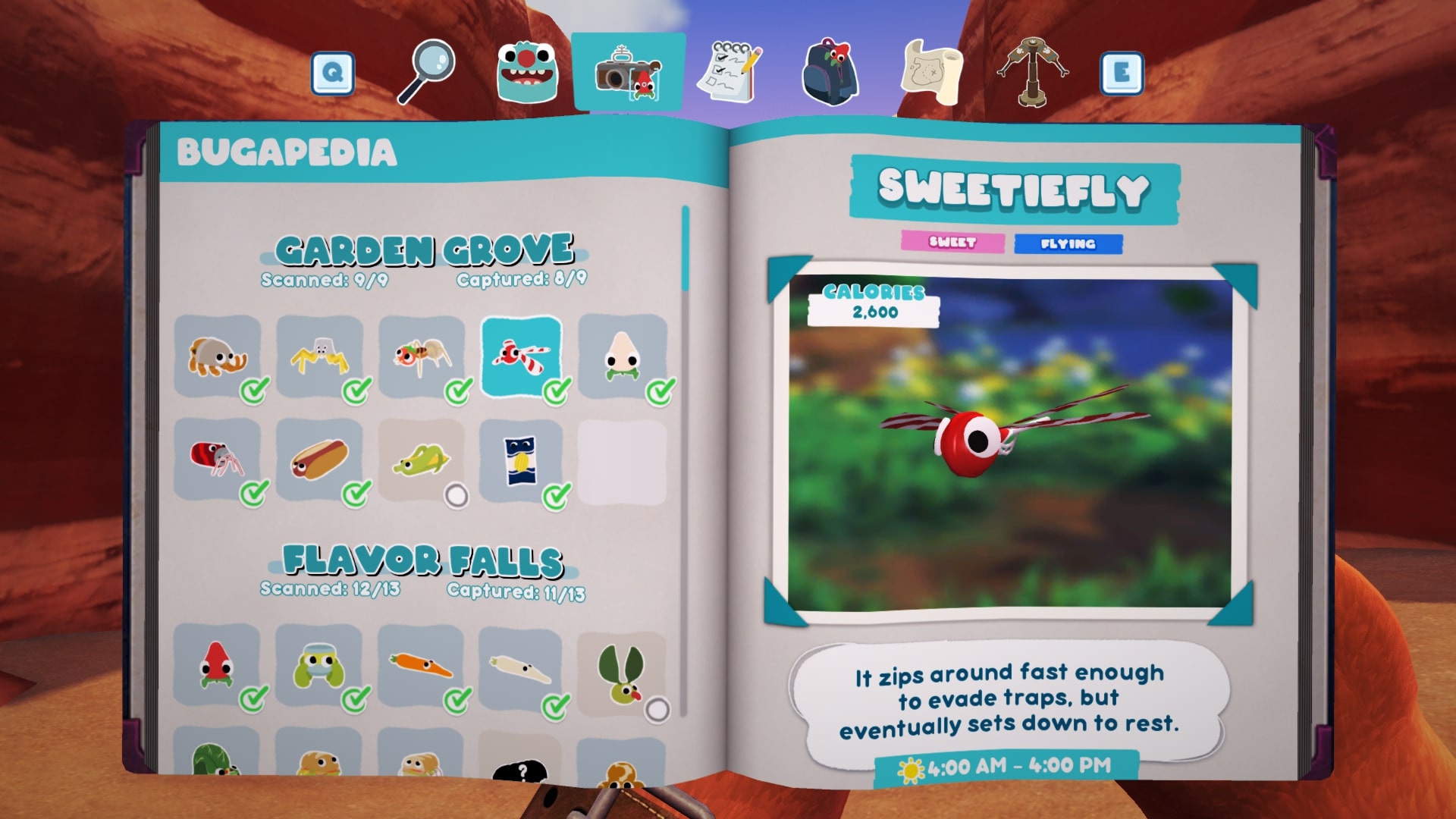 Bugsnax Bugapedia: Sweetiefly
