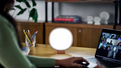 Lumie dash light on a desk