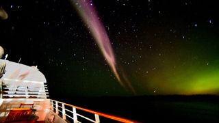 The aurora borealis from Windstar Cruises, Gulf of Alaska (Nikon D810a with 35mm)