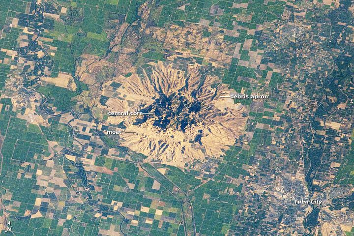 California&#039;s Sutter Buttes, a volcano remnant