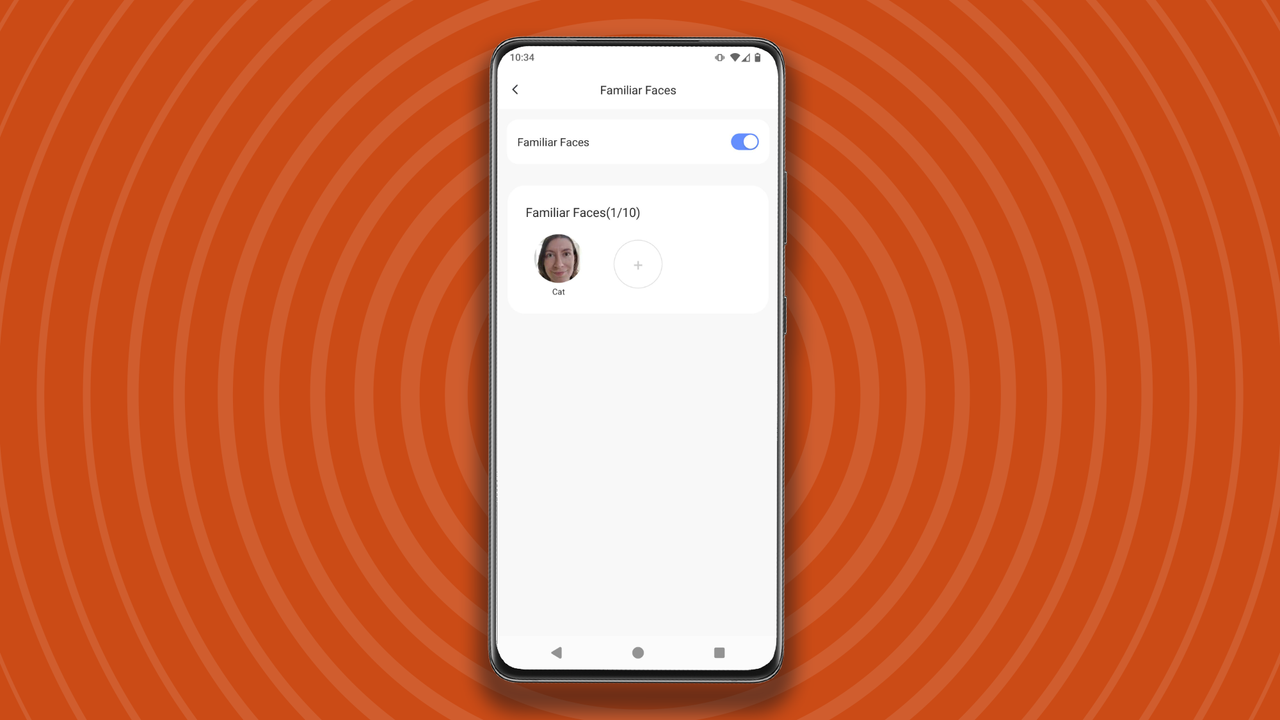 Adding a 'familiar face' in the Ezvizlife app
