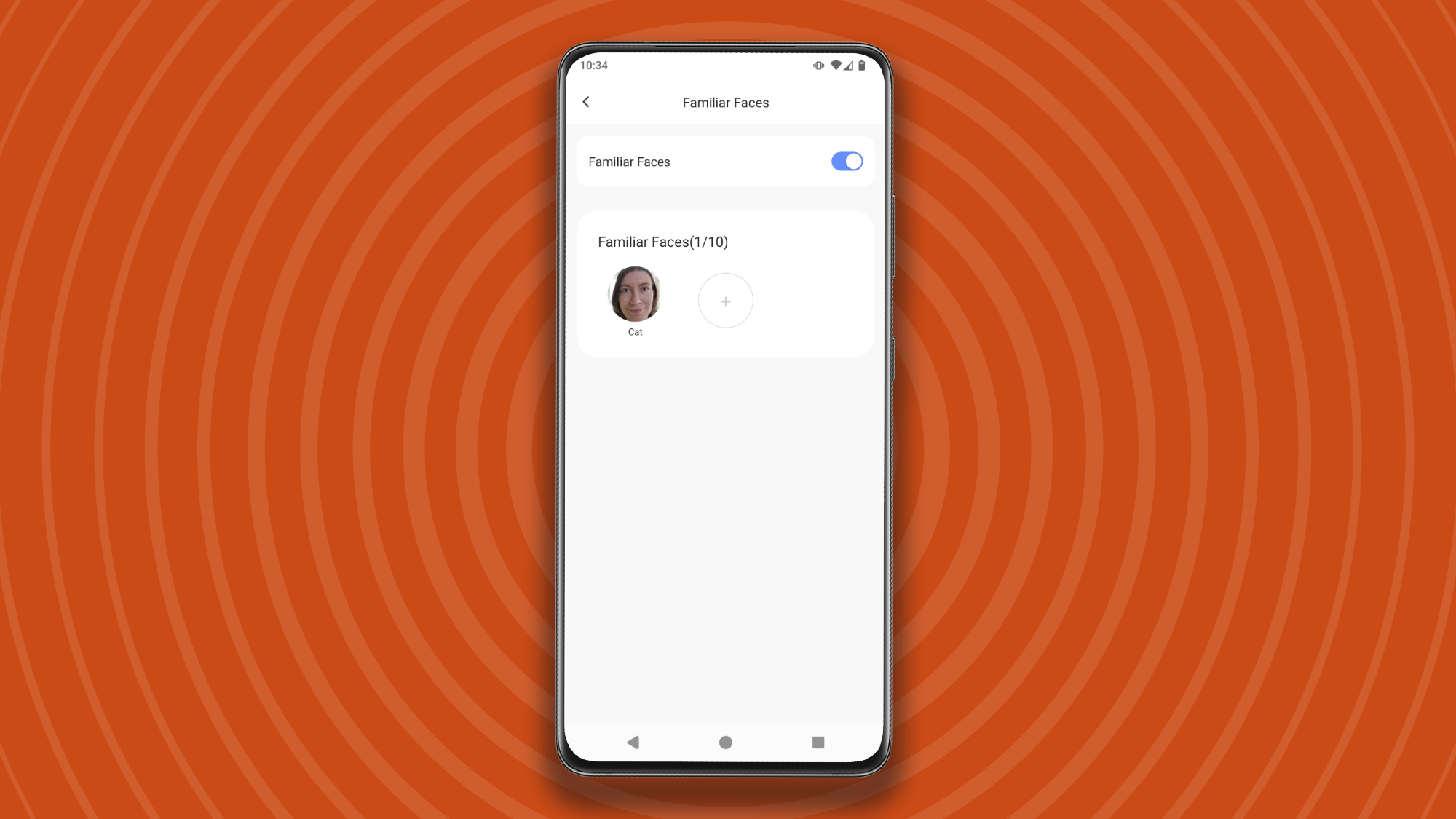 Adding a 'familiar face' in the Ezvizlife app