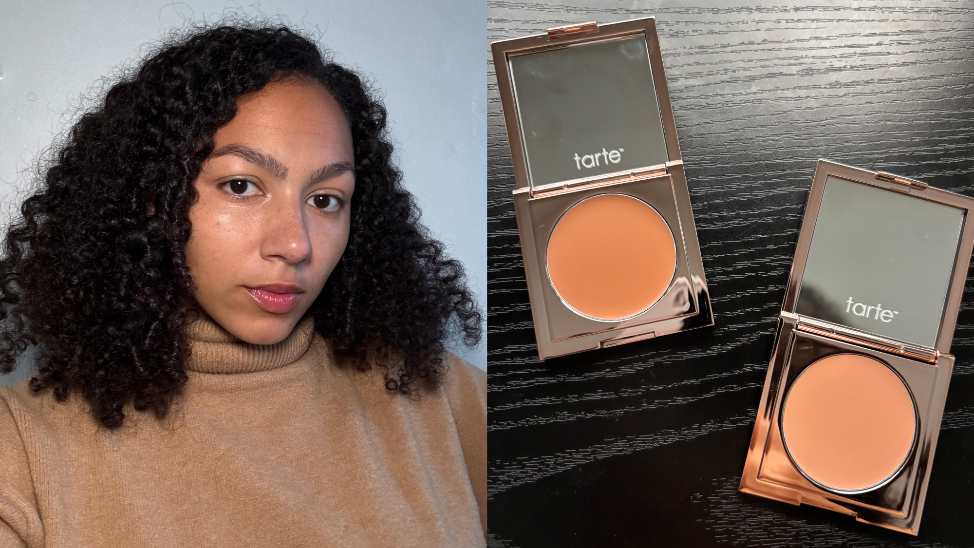 Sabrina Talbert wearing Tarte's CC Full Coverage Undereye Color Corrector