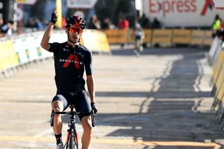 VALLTER 2000 SETCASES VALL CAMPRODON SPAIN MARCH 24 Arrival Adam Yates of United Kingdom and Team INEOS Grenadiers Celebration during the 100th Volta Ciclista a Catalunya 2021 Stage 3 a 2031km stage from Canal Olmpic de Catalunya to Vallter 2000 Setcases Vall Camprodon 2125m VoltaCatalunya100 on March 24 2021 in Vallter 2000 Setcases Vall Camprodon Spain Photo by David RamosGetty Images