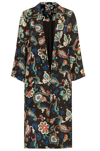Kate Moss For Topshop Paisley Print Silk Overcoat, £120