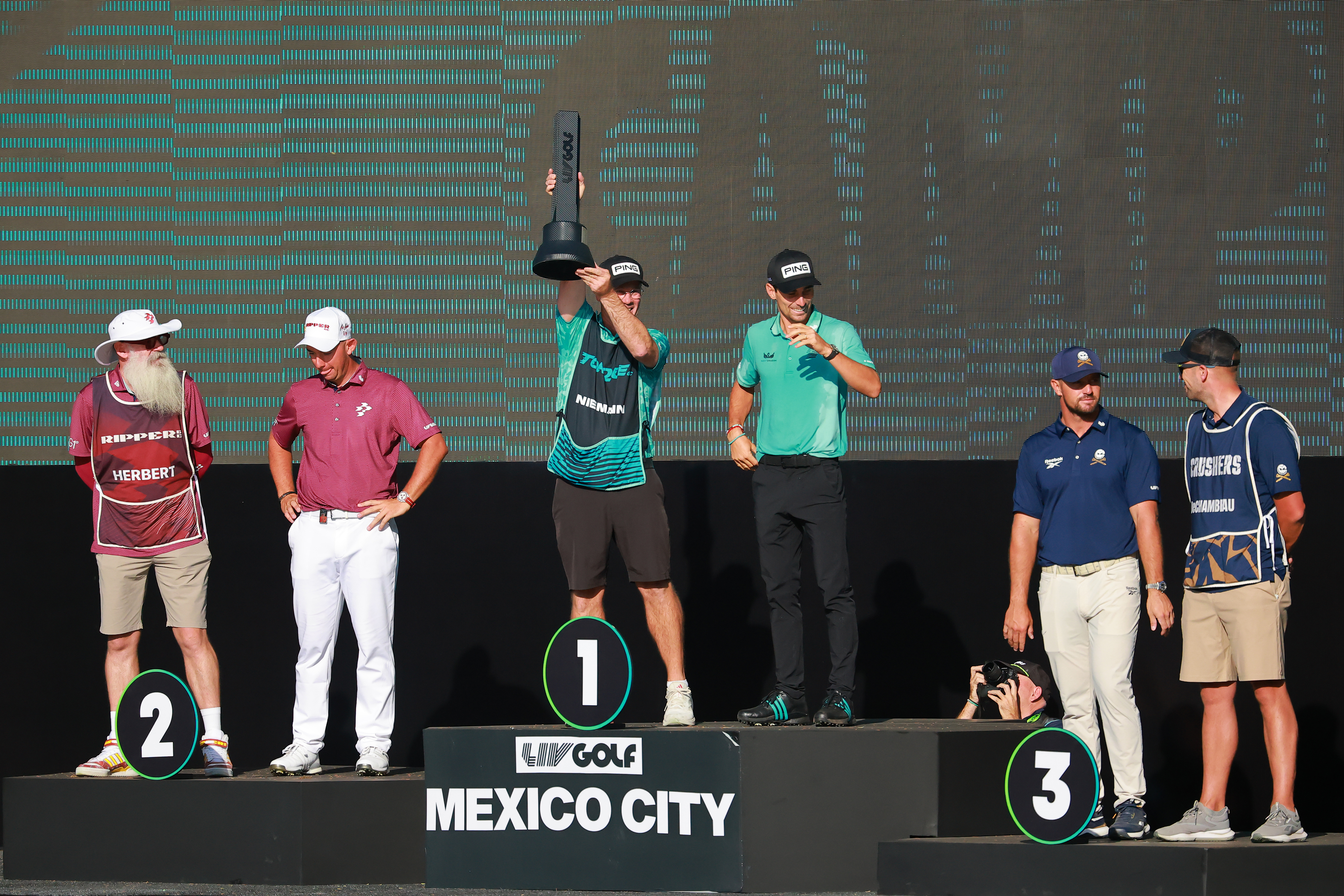 Torque GC celebrate on the LIV Golf Mexico City podium