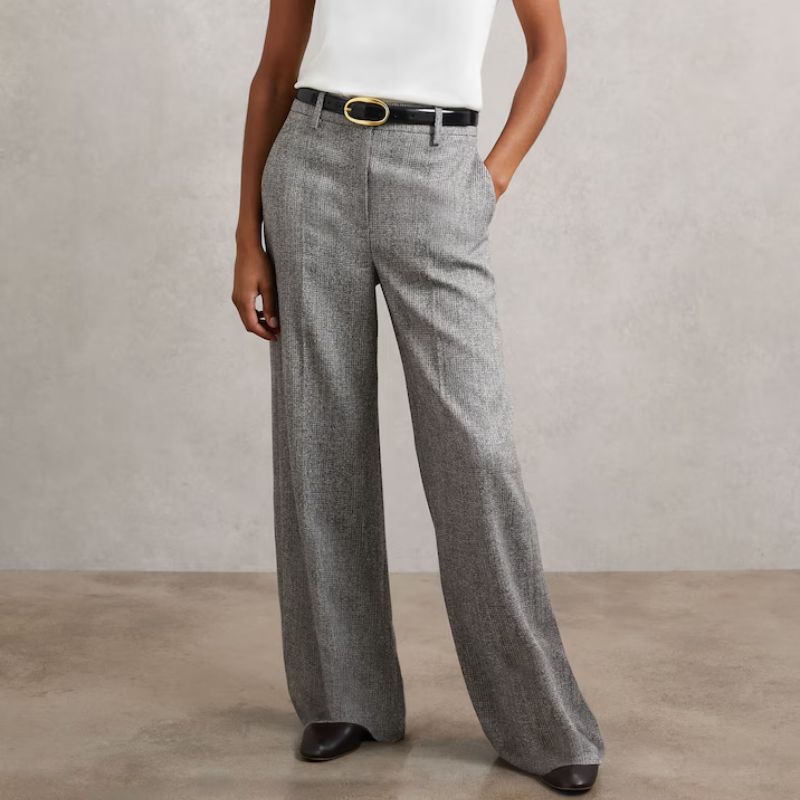 Reiss , Darlton Petite Wide-Leg Textured Suit