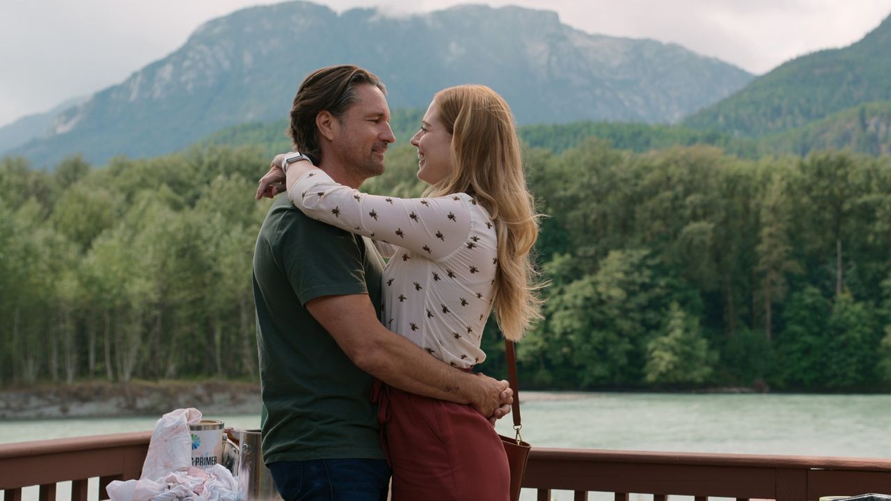 Virgin River season 4 ending explained, seen here are Martin Henderson as Jack Sheridan and Alexandra Breckenridge as Mel Monroe in Virgin River