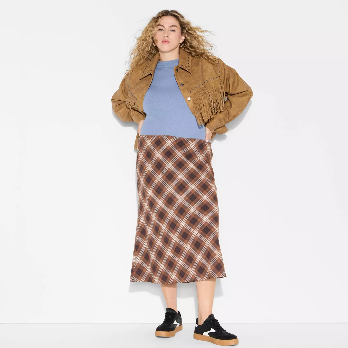 Women's Midi Printed A-Line Skirt - Wild Fable™