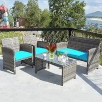 Costway 4PCS Patio Rattan Furniture Set: was $389 now $229 @ Walmart