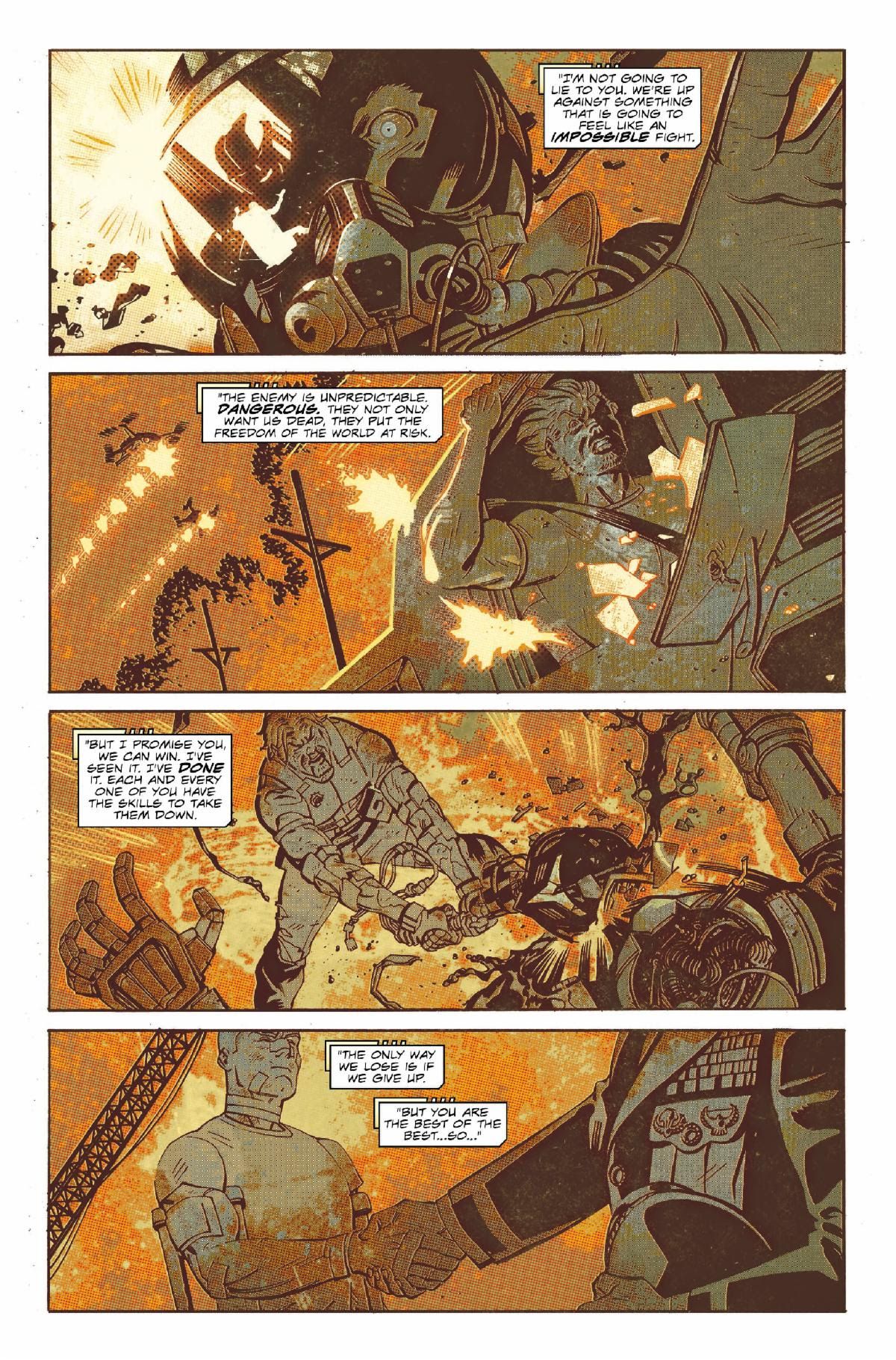 Preview art pages from G.I. Joe #1.