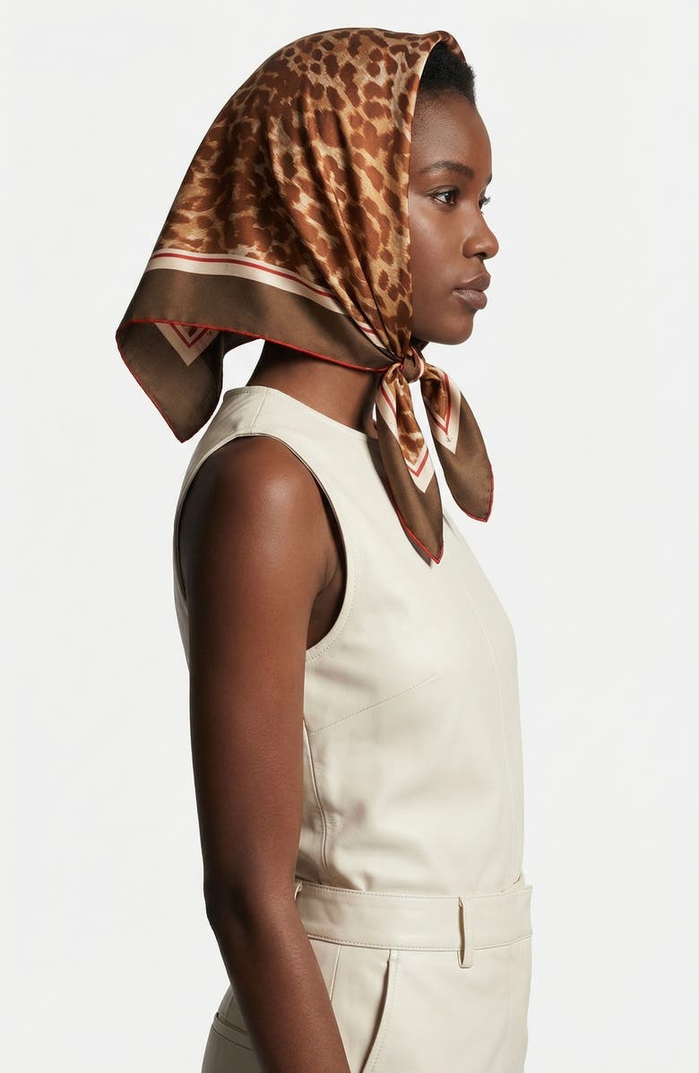 Leopard Allure Double Sided Silk Scarf