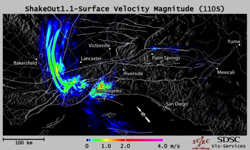 Earthquake simulation screenshot