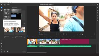 Holiday footage being edited in Premiere Rush