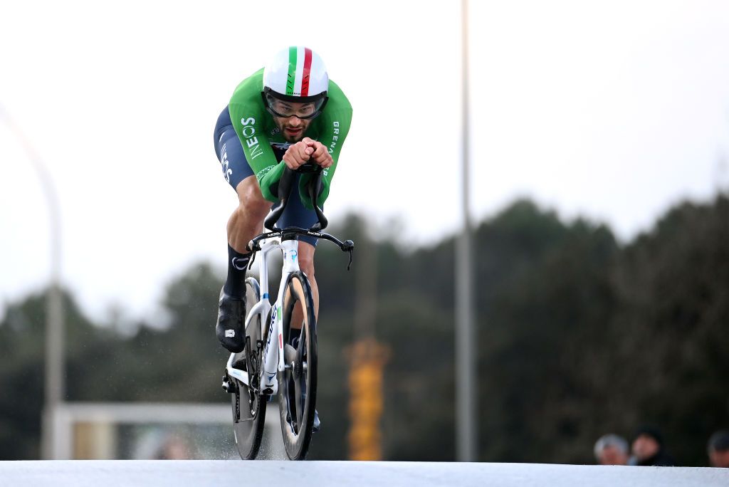 LIDO DI CAMAIORE ITALY MARCH 06 Filippo Ganna of Italy and Team INEOS Grenadiers sprints during the 58th TirrenoAdriatico 2023 Stage 1 a 115km individual time trial from Lido di Camaiore to Lido di Camaiore TirrenoAdriatico ITT on March 06 2023 in Lido di Camaiore Italy Photo by Tim de WaeleGetty Images