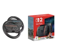 NINTENDO Switch 2 Mario Kart World & Goji Joy-Con Racing Wheels NINTENDO Switch 2 Mario Kart World & Goji Joy-Con Racing Wheels