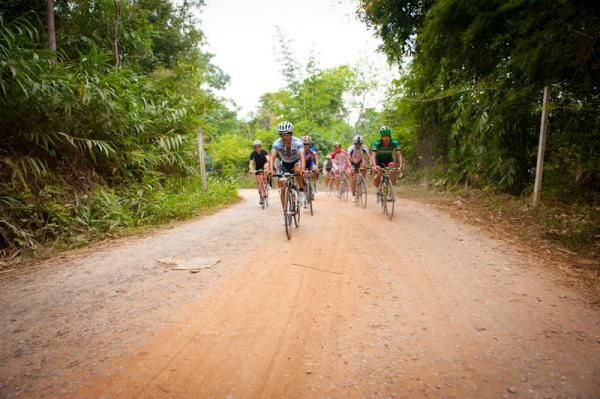 Sometimes, riders meet a gravel road