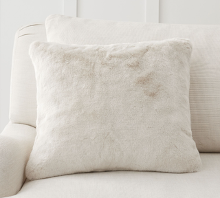 faux alpaca throw pillow