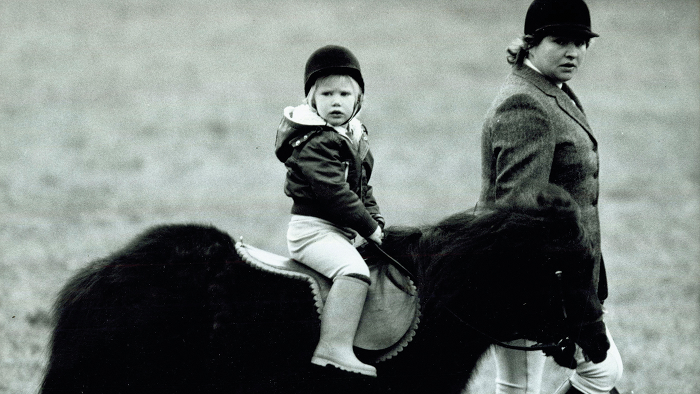 Zara phillips on shetland pony Smoky at Sandringham