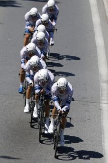 Argos-Shimano rides in the Tour de France team time trial