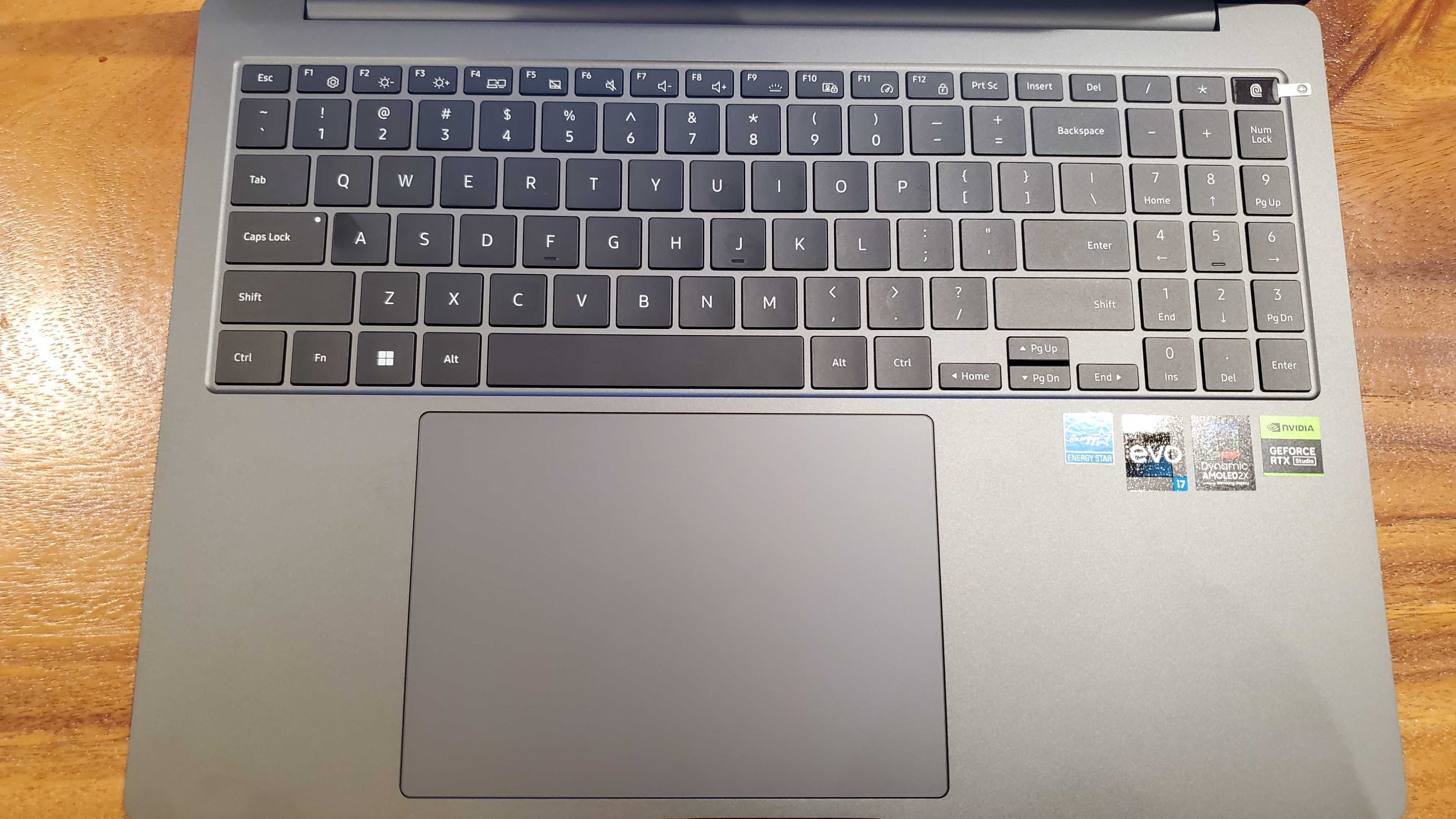 black Ultrabook keyboard