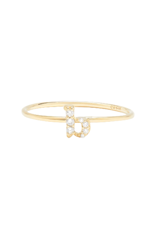 Catbird New York Diamond Tiniest Alphabet Ring