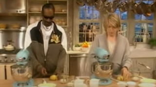 Snoop Dogg on his first appearance on The Martha Stewart Show.