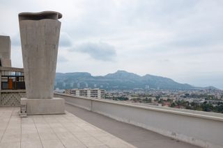 Photo of the Cité Radieuse in Marseille, France taken from the roof over-looking the city