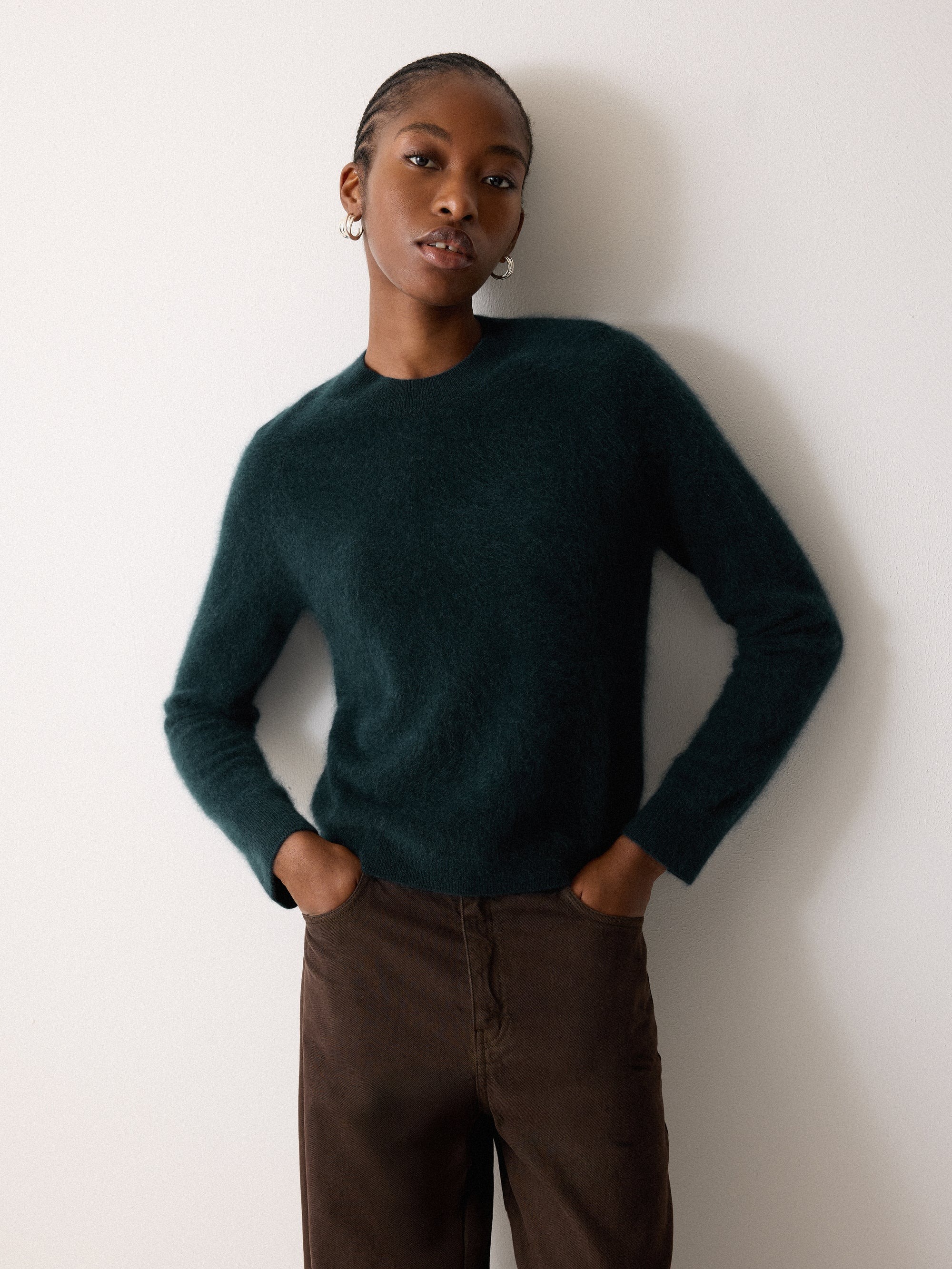 Halo Cashmere Jumper | Dark Green