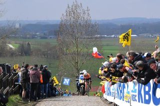 Anna Van Der Breggen (Boels - Dolmans) climbs to the Tour of Flanders win