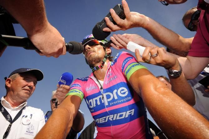 Filippo Pozzato is the man of the hour after winning the GP Ouest France-Plouay