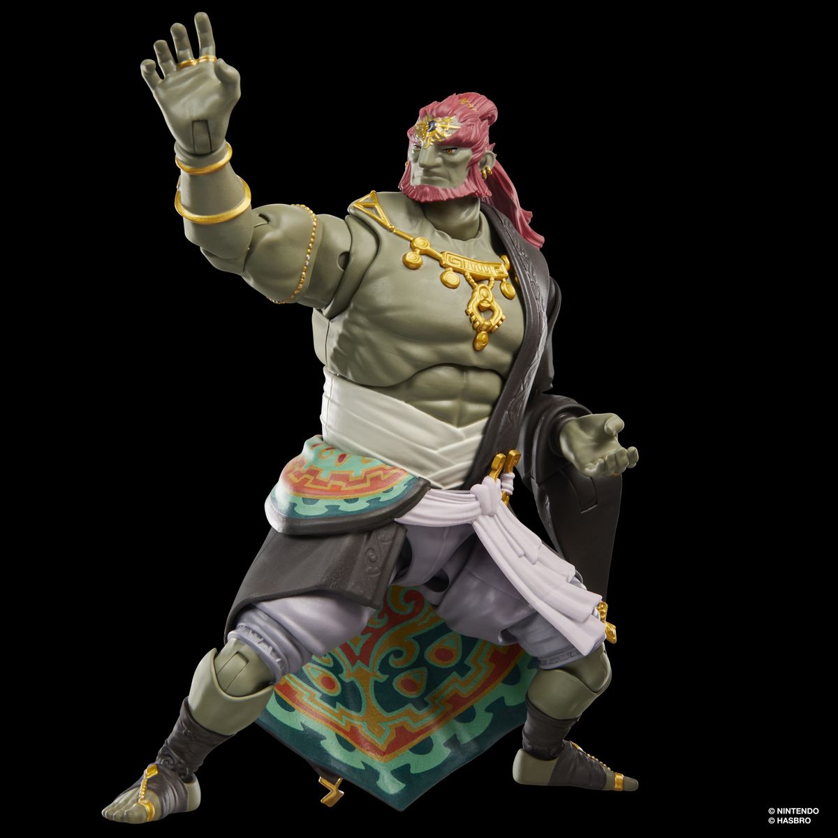 Legend of Zelda Ganondorf action figure against a dark background